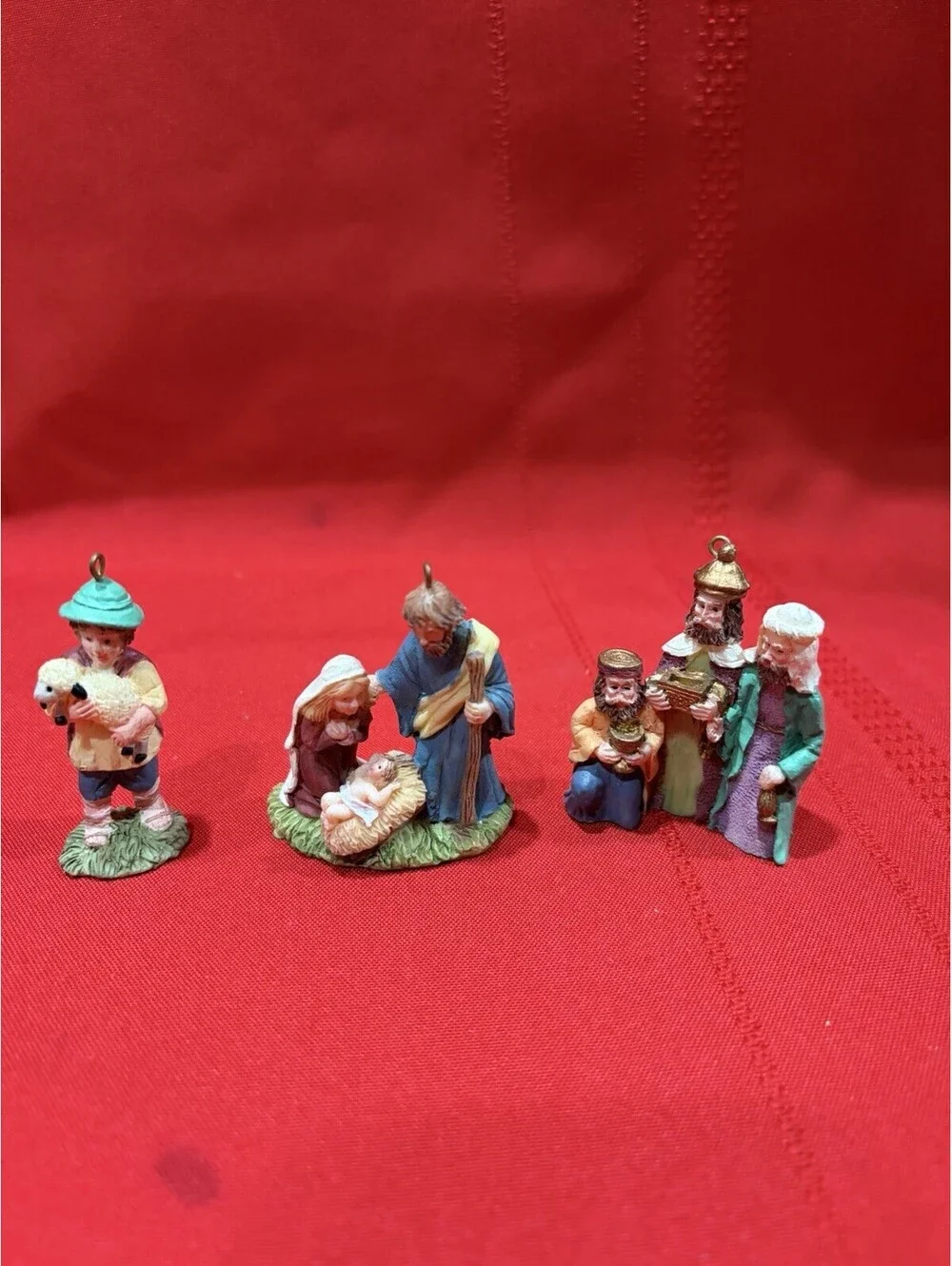 3 Miniature Nativity Figurines – Mary, Joseph, Jesus, 3 Wise Men, Shepard